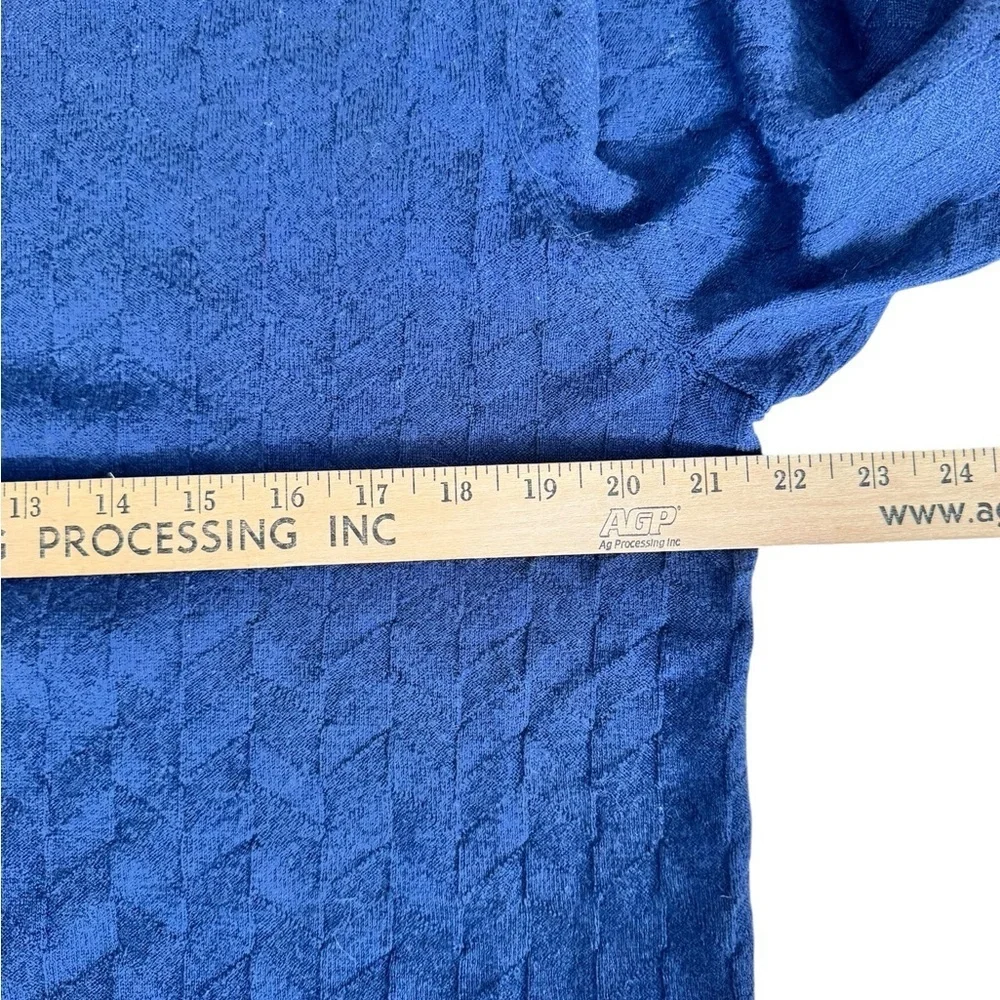 Robert Graham 100% Wool Quarter Zip Sweater Men’s M Blue Textured Knit Luxury